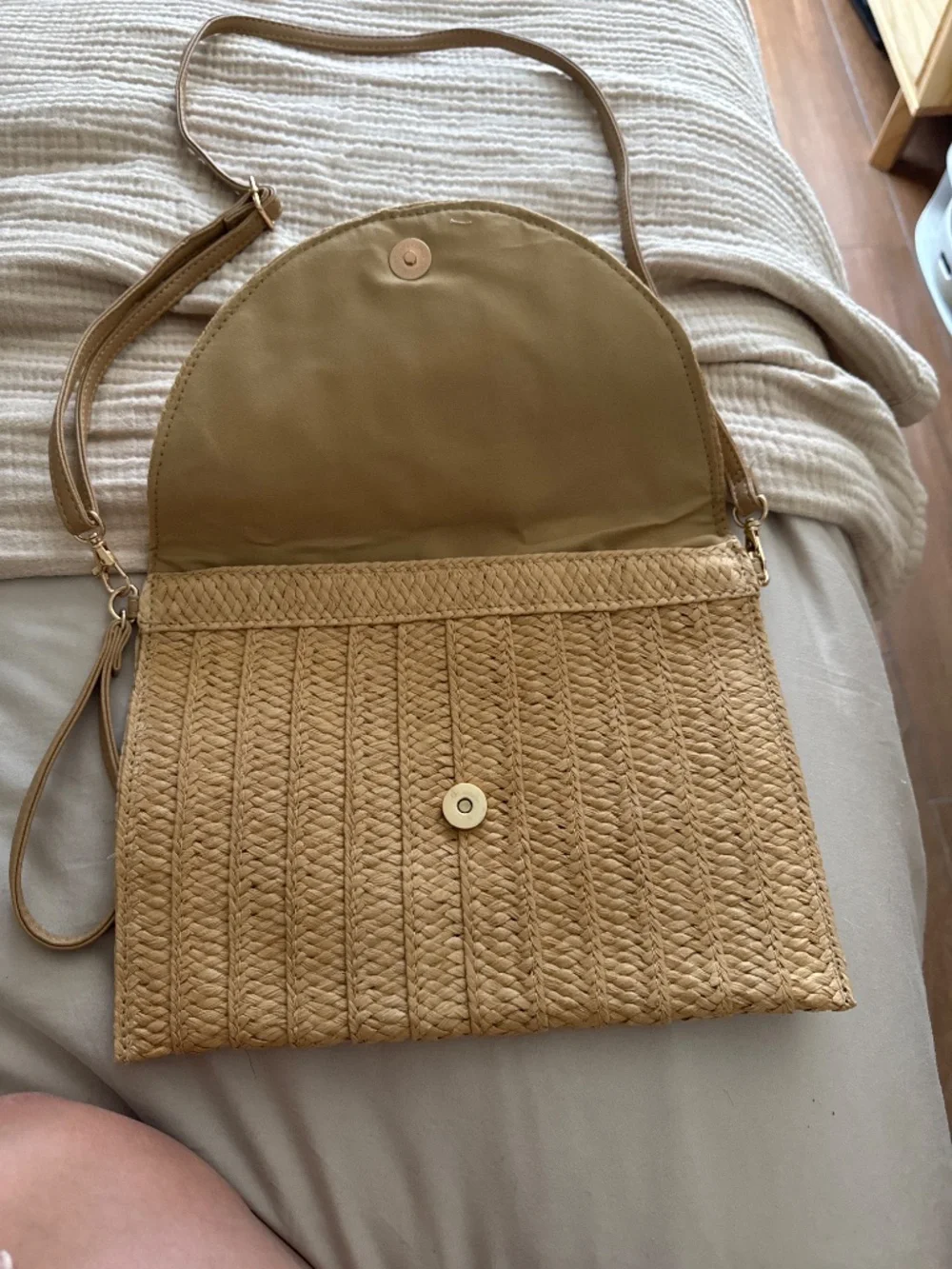 Straw Clutch Bag Woven Purse for Women Shoulder Bag